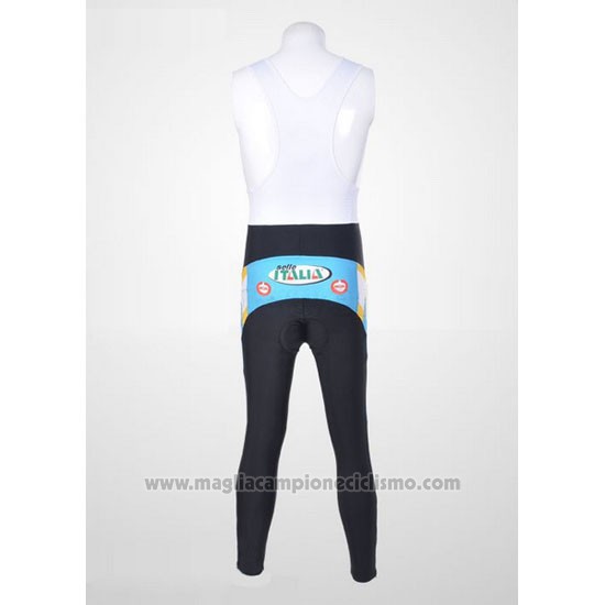 2012 Abbigliamento Ciclismo Astana Azzurro e Nero Manica Lunga e Salopette